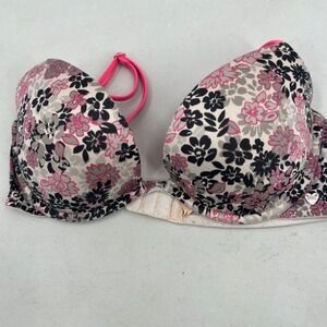 Pink by Victoria's Secret Heartbreaker Plunge Push-Up Bra‎ 34C Floral